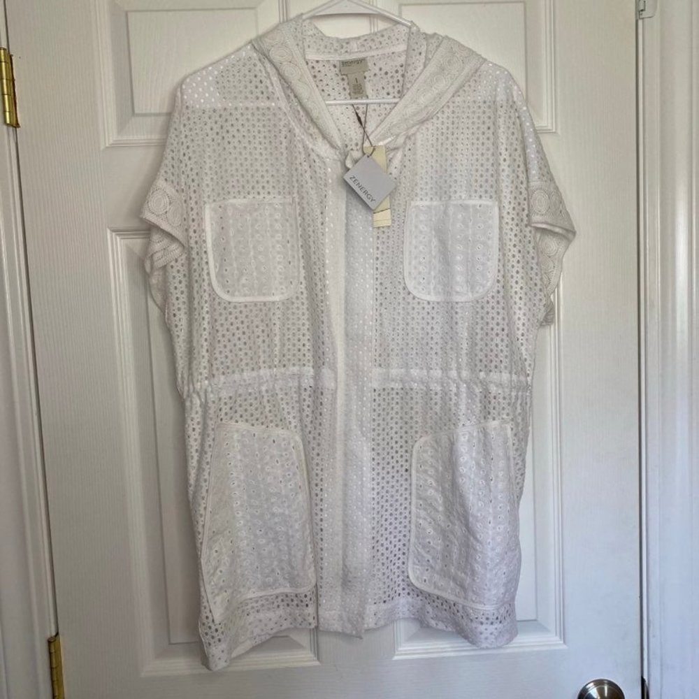 NWT Zenergy White Swim Cover Up - 1